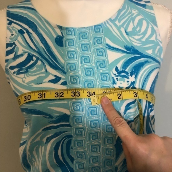 LILLY PULITZER Windward Dress Resort White Blue Sea Ruffles Mini Beach Summer - Picture 8 of 10